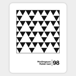 Muslimgauze / Minimalist Graphic Design Fan Artwork Magnet